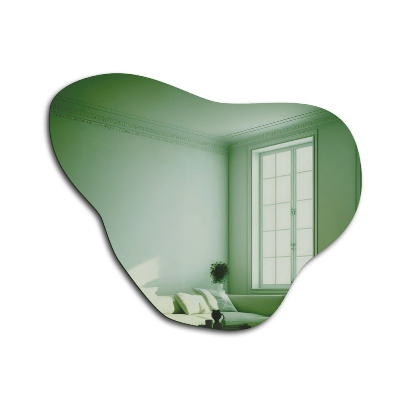 Nepravidelné zelené zrcadlo - EMERALD GREEN