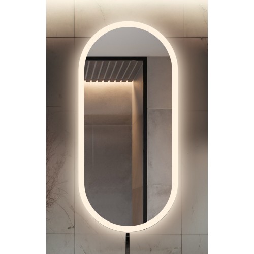 Pískované oválné zrcadlo s... 2