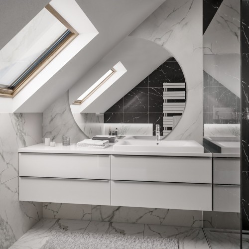 Kulaté zrcadlo do podkroví...