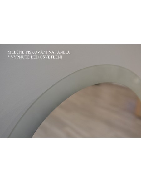 Oválné zrcadlo v mdf rámu s osvětlením - OSKAR LED II