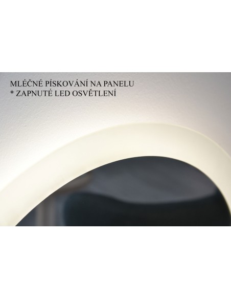 Oválné zrcadlo v mdf rámu s osvětlením - OSKAR LED II