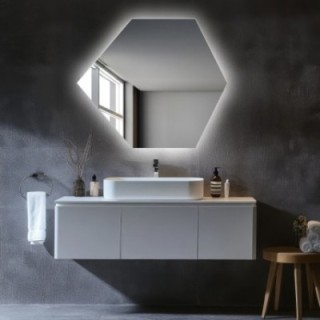 Zrcadlo geometrického tvaru s osvětlením – GEOME LED