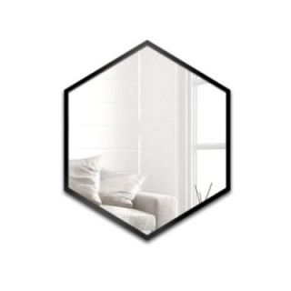 Zrcadlo geometrického tvaru v rámu – HEXA V RÁMU