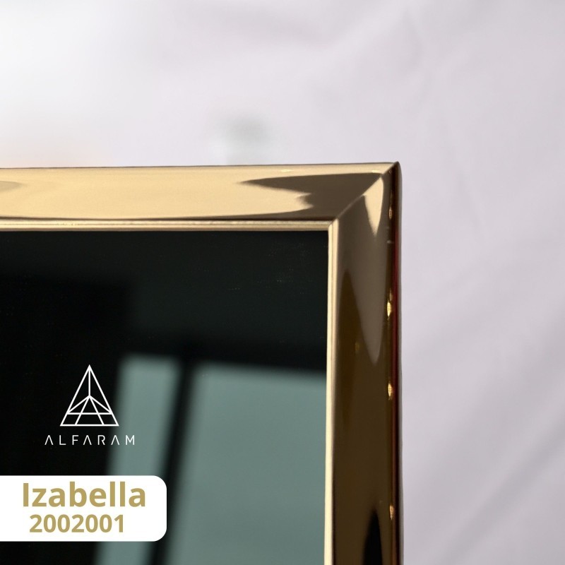 Zrcadlo se zrcadlovým rámem ve zlatém lesku - IZABELLA ZLATÁ