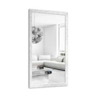 Zrcadlo Glamour v sytě bílém lesklém rámu - 8002004