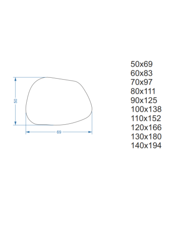 Organicky tvarované zrcadlo v rámu z...