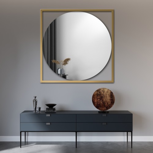 Kulaté zrcadlo ve zlatém...