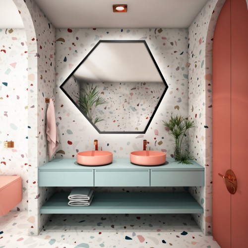 Zrcadlo geometrického tvaru...