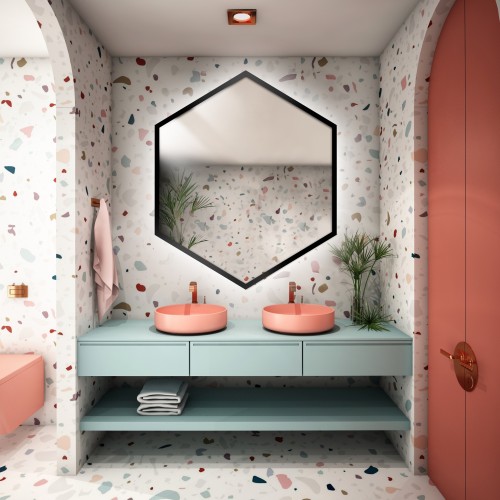 Zrcadlo geometrického tvaru...