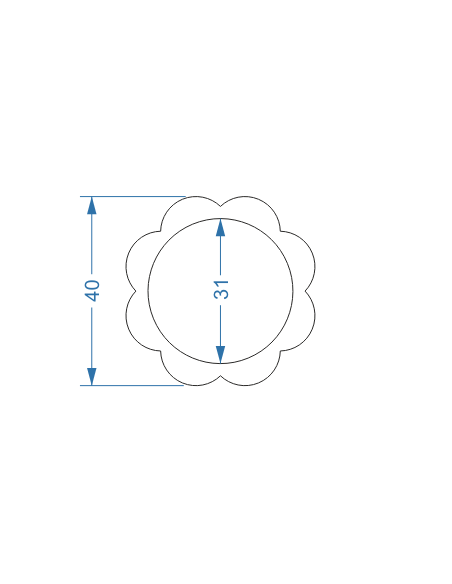 Dekorativní nástěnné zrcadlo pro děti v rámu z MDF - KVĚT