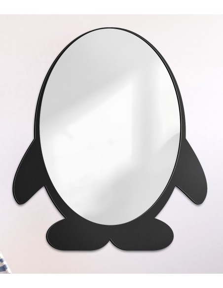 Dekorativní nástěnné zrcadlo pro děti v rámu z MDF - PINGWINK