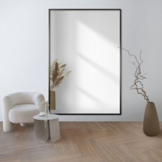 Obdélníkové zrcadlo v minimalistickém černém rámu - 1201 - barva rámu dle vašeho výběru