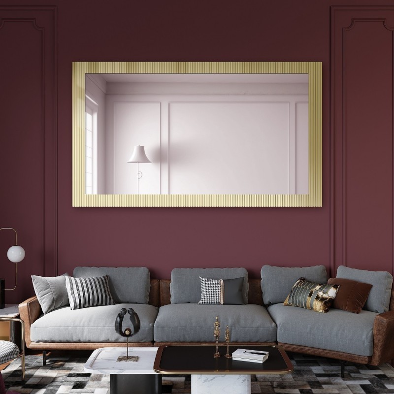 Dekorativní obdélníkové zrcadlo na ornamentálním skle Visiosun Classic - LUXORA CLARITY