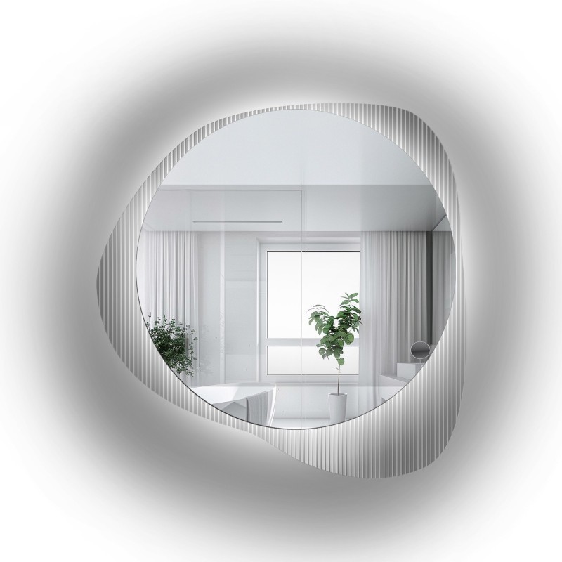 Zrcadlo na ornamentálním skle Estriado s osvětlením - LUXORA ELEGRA LED