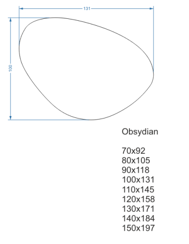 Koupelnové zrcadlo nepravidelného...