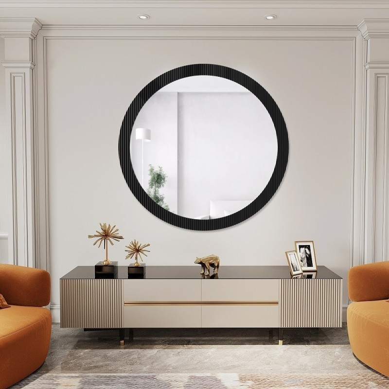 Dekorativní kulaté zrcadlo na ornamentálním skle Visiosun Classic - LUXORA GLIMMER
