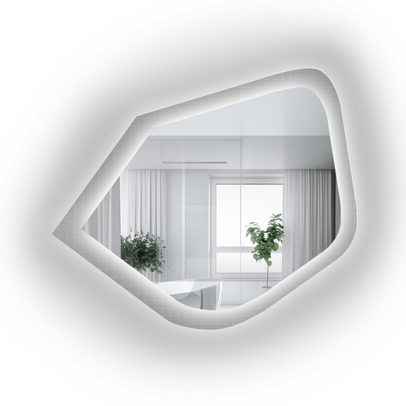 Zrcadlo na ornamentálním skle Master Flex s osvětlením - LUXORA PRISTAL LED