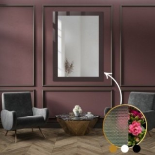 Dekorativní obdélníkové zrcadlo na ornamentálním skle Master Point - LUXORA SOLEIL