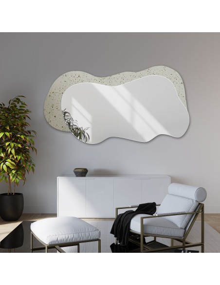 Nepravidelné zrcadlo na starožitném vintage zrcadle - VELOCE