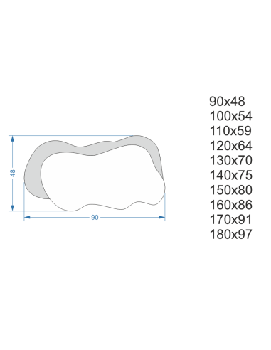Nepravidelné zrcadlo na starožitném...
