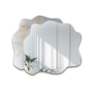 Nepravidelné zrcadlo na bílo-zlatém mramoru – MARBLE BIALORO