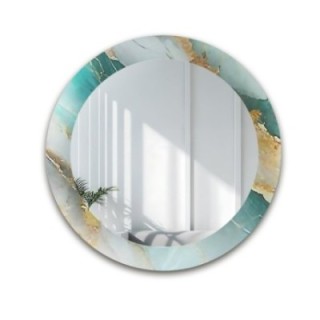 Kulaté zrcadlo na zeleném mramoru – MARBLE BOSCARO