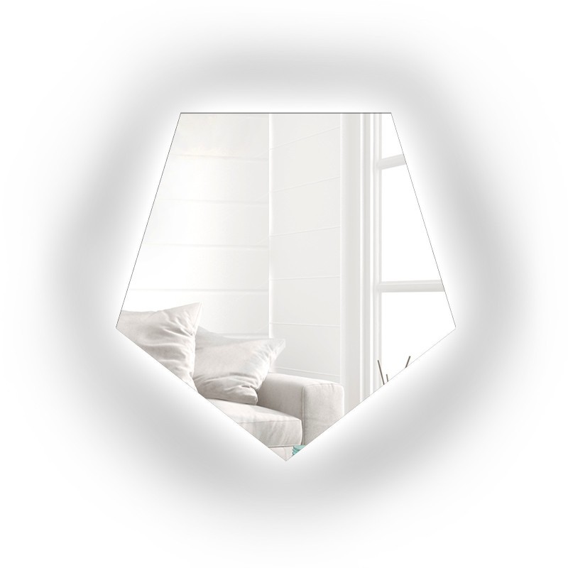 Zrcadlo geometrického tvaru s osvětlením – PENTA LED