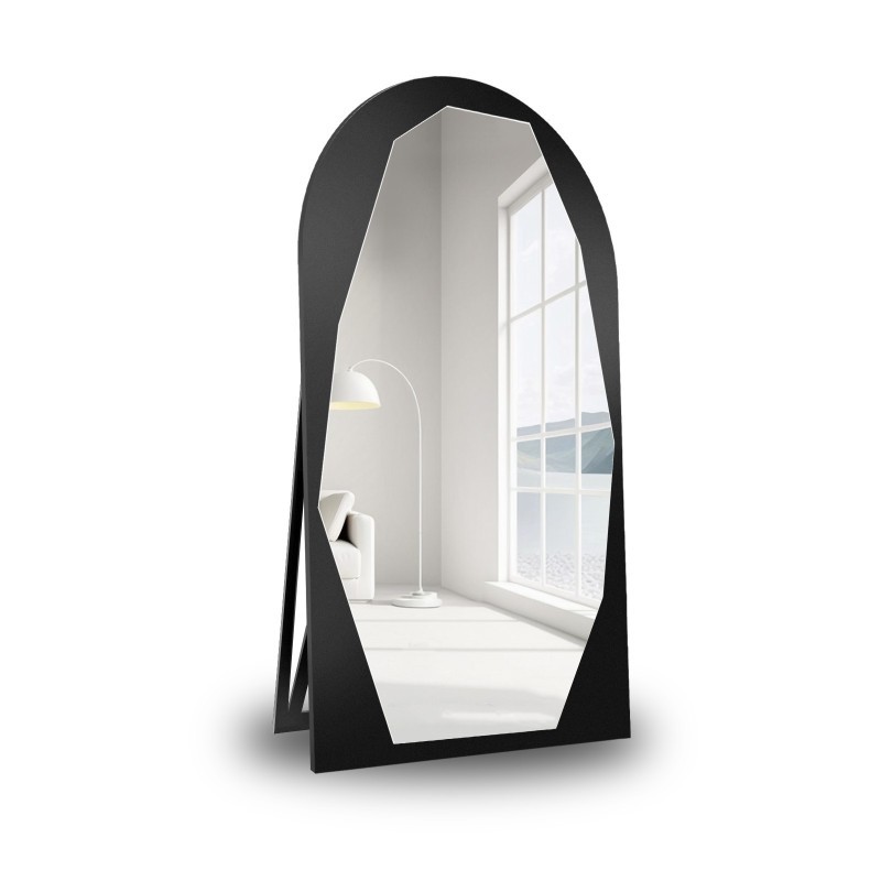 Organické stojící zrcadlo v půloválném rámu z MDF - PIRYT STOJÍCÍ