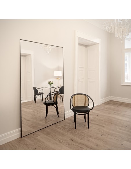 Obdélníkové zrcadlo v minimalistickém černém rámu - 1201 - barva rámu dle vašeho výběru