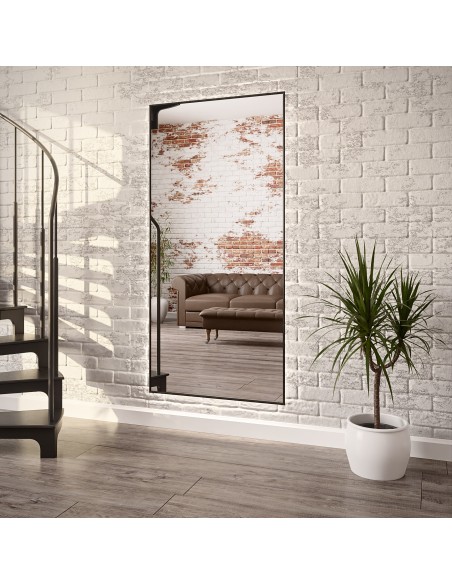 Obdélníkové zrcadlo v minimalistickém černém rámu - 1201 - barva rámu dle vašeho výběru