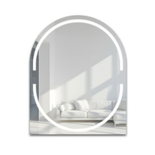 Poloviční oválné koupelnové zrcadlo s osvětlením - POLA LED