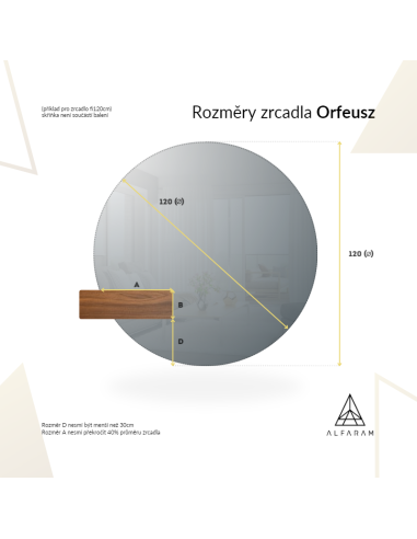 Kulaté led zrcadlo na míru s výřezem...