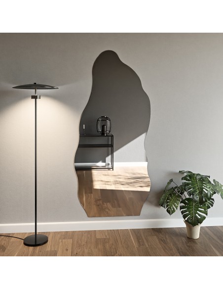 Dekorativní polooválné zrcadlo s organickým tvarem - AURO 2