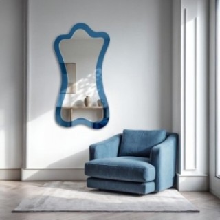 Nepravidelné modré zrcadlo – SAPPHIRE BLUE