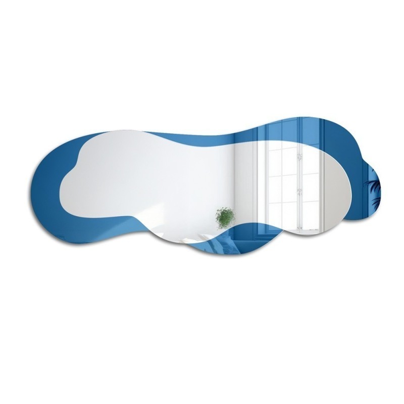 Nepravidelné modré zrcadlo – SKYLINE BLUE