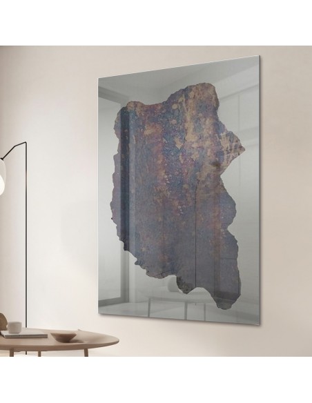 Velké dekorativní zrcadlo s nepravidelnou zestárlou deskou - ANTIK