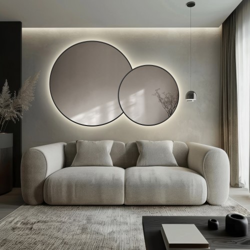 Kulatá sada zrcadel v mdf...