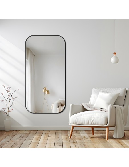 Zrcadlo v černém rámu MDF SLIM - GERDA - barva rámu dle vašeho výběru