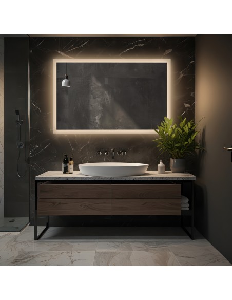 Obdélníkové zrcadlo s osvětlením - MOIRA LED