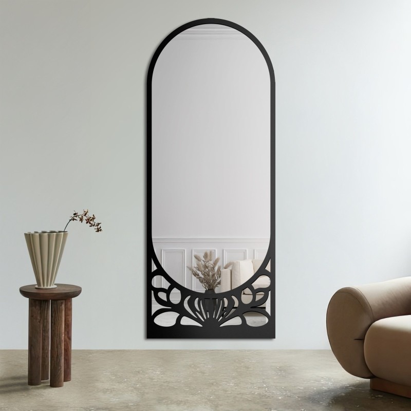 Polovalné zrcadlo s prolamovaným dekorem z MDF – VERONELLE ARDELLA 80x200