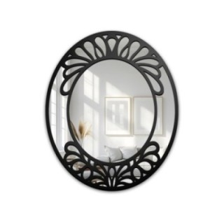Oválné zrcadlo s prolamovaným dekorem z MDF – VERONELLE BELIRE 125x150