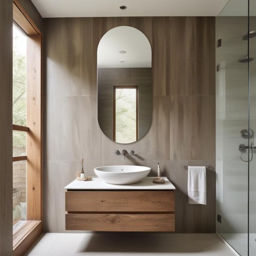 Oválné koupelnové zrcadlo -...