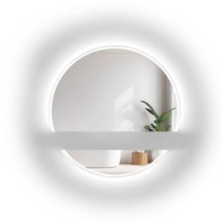 Kulaté koupelnové zrcadlo ze dvou částí s osvětlením WIRO LED II