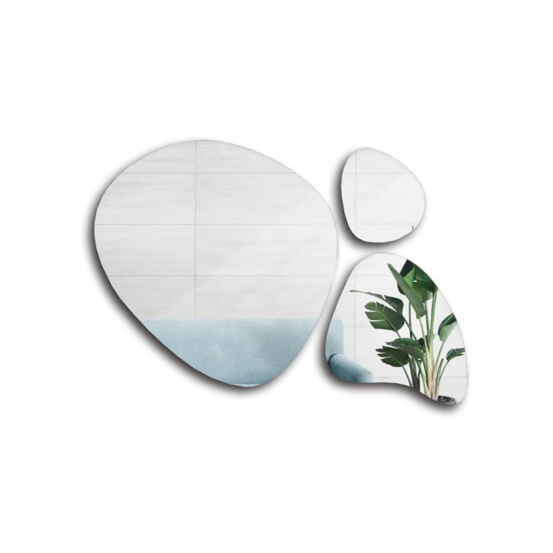 Sada tří zrcadel nepravidelného tvaru - FLORA