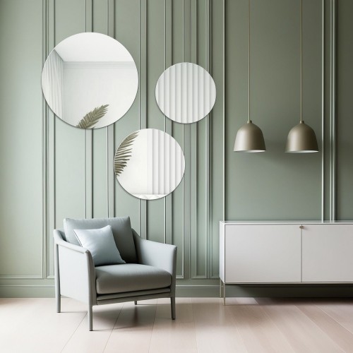 Sada tří kulatých zrcadel...