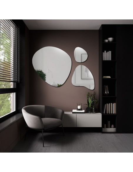 Sada tří zrcadel nepravidelného tvaru - FLORA