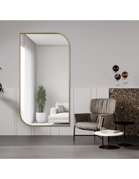 Zrcadlo ve zlatém rámu MDF SLIM - SLZA - barva rámu dle vašeho výběru