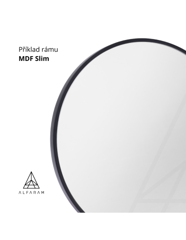 Kulatá zrcadla v černém rámu MDF SLIM...