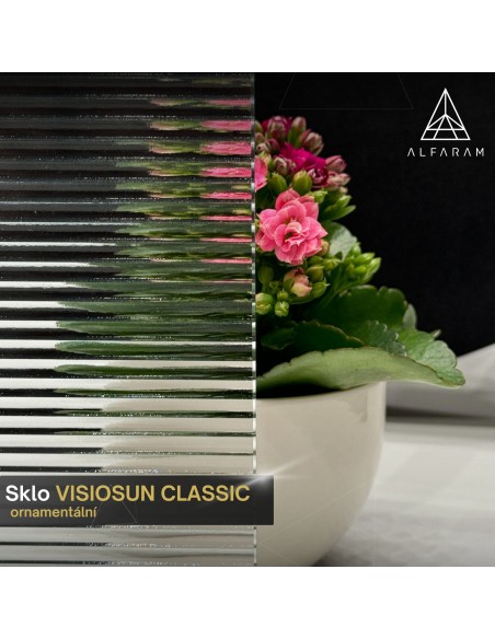 Obdélníkové zrcadlo na ornamentálním skle Visiosun Classic s osvětlením - LUXORA CLARITY LED