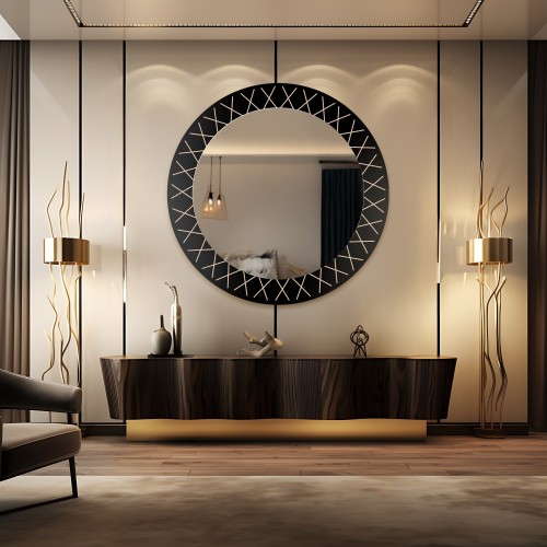 Kulaté zrcadlo na černém... 2